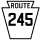 Pennsylvania Route 245 marker