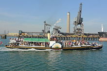 PS Kingswear Castle, the last remaining operational RDSC steamer, in service from Chatham. Paddle Steamer Kingswear Castle.jpg