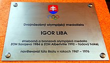 Description de l'image Pamätná_doska,_olympijský_medailista_Igor_Liba,_Prešov_19_Slovakia.jpg.