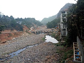 The cheruthoni periyar river after flood