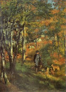 Le Peintre Jules Le Cœur dans la forêt de Fontainebleau, Renoir, 1866, musée d'art de São Paulo.