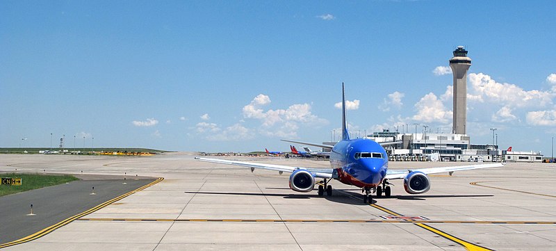 File:Plane on runway at Denver International Airport.jpg