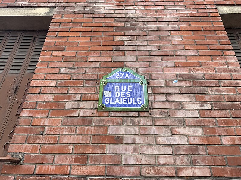 File:Plaque Rue Glaïeuls - Paris XX (FR75) - 2021-06-02 - 2.jpg