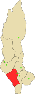 Harta localizării provinciei în cadrul regiunii Arequipa