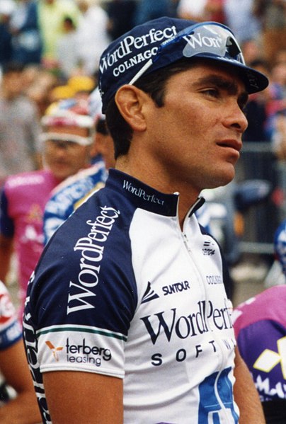 Raúl Alcalá (pictured at the 1993 Tour de France) won the time trial on stage 7.