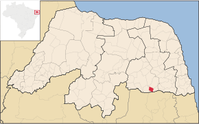 Kart over Monte das Gameleiras