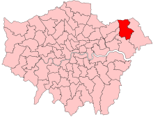 Romford in 2023 Romford 2023 Constituency.svg