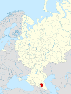 Tšetšenian sijainti Venäjän federaatiossa