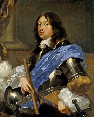 Carlos X Gustavo, retratado por Sébastien Bourdon, alrededor de 1652