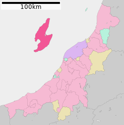 Sadon sijainti Niigatan prefektuurissa