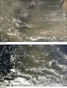 Images showing Saharan dust crossing the Atlantic. Saharan Dust Crosses the Atlantic.jpg