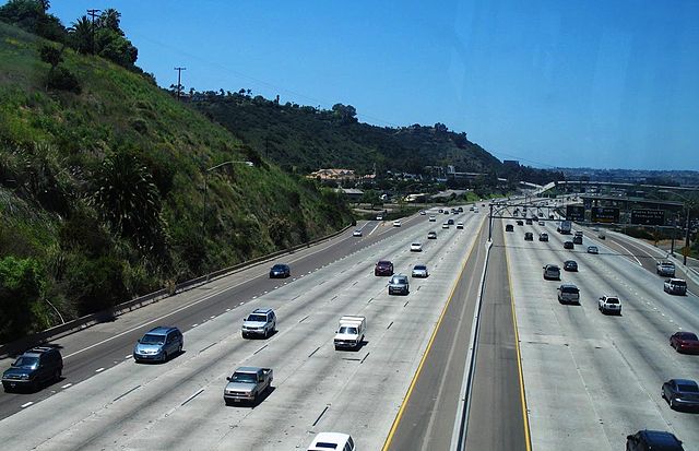 I-8 8 in San Diego, from the San Diego Trolley