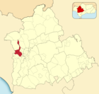 Расположение муниципалитета Санлукар-ла-Майор на карте провинции