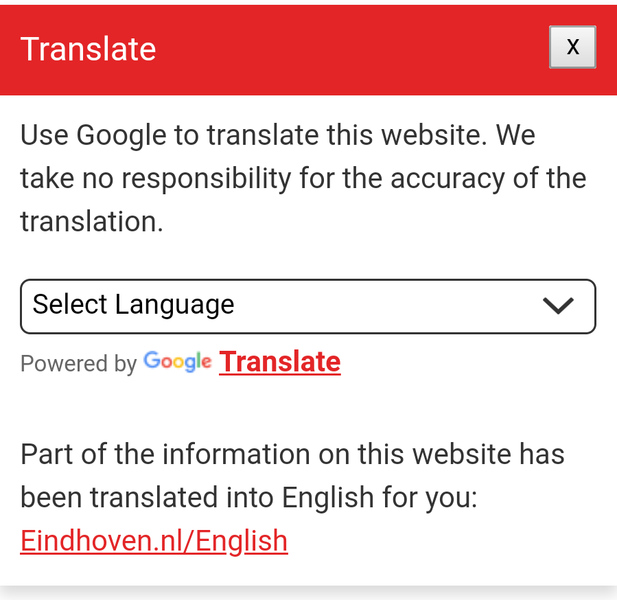 File:Select Language - Powered by Google Translate feature at Eindhoven.nl (September 2020) 01.png