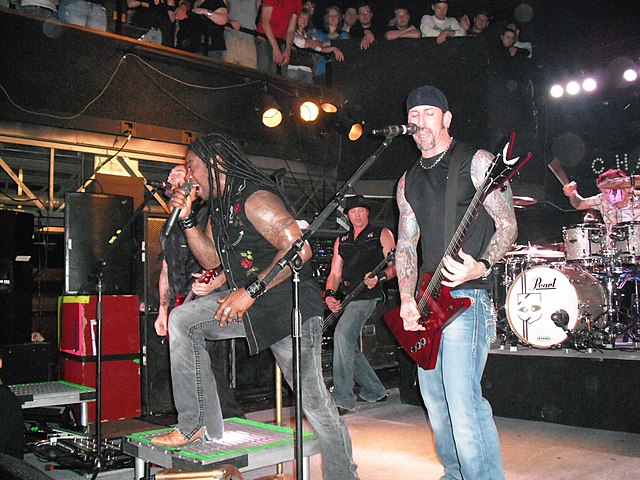 Sevendust performing in 2010