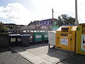 The recycling site at the Co-op, Shanklin, Isle of Wight.