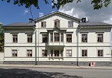 The property Skytten 2 (at Strandgatan 13) built in 1854 is one of the city's oldest wooden multi-family residential buildings