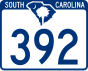 South Carolina Highway 392 marker