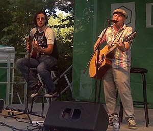 David Jalbert during an outdoor concert