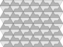 Periodic tiling by the sphinx Sphinx tiling pg a.svg