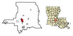 Opelousas i Saint Landry Parish och Louisiana