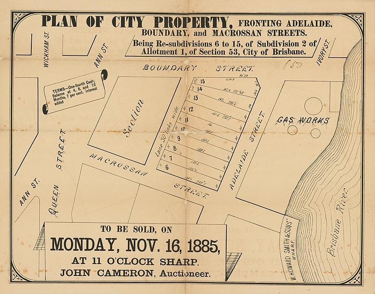 File:StateLibQld 2 262992 Estate map of property fronting Adelaide, Boundary and Macrossan Streets, Brisbane, Queensland, 1885.jpg