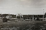 Stjärneborgs järnvägsstation (tegelbyggnaden längst t.v.)
