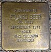 Stolperstein Bartelsstraße 72 (Eduard Beer) in Hamburg-Sternschanze.JPG