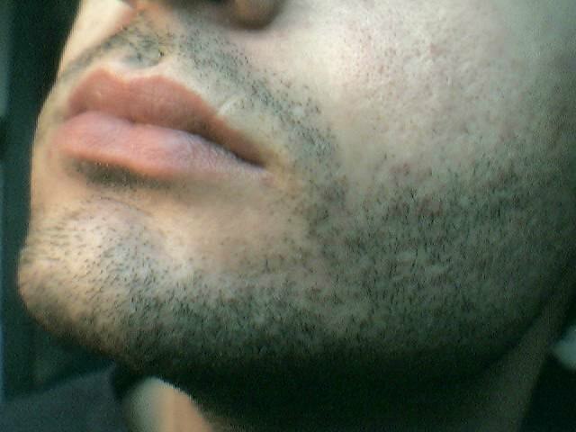 Facial hair of a male