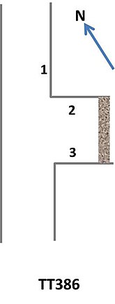 Plan of Intef's tomb TT386 TT386.jpg