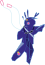 Tiny image of TWA mascot, a blue alien