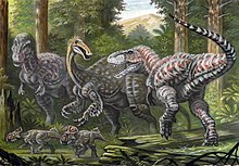 Tarbosaurus illustration showing the environment