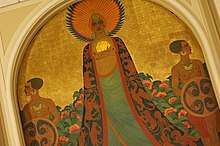 Dixon contributed to the murals that adorn a banquet hall at the Mark Hopkins Hotel, including that of Queen Califia shown accompanied by two of her woman warriors