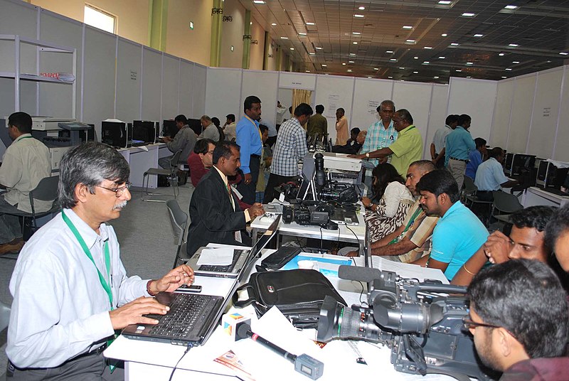 File:The media persons at work at the 7th Pravasi Bharatiya Divas, in Chennai on January 09, 2009.jpg