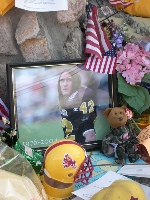 A memorial to Tillman was created at Sun Devil Stadium, where he played football for the Sun Devils and the Cardinals.