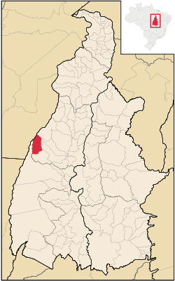 Localização de Caseara no Tocantins