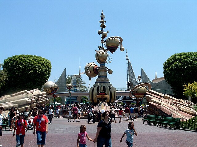 Disneyland's Tomorrowland entrance in 2008