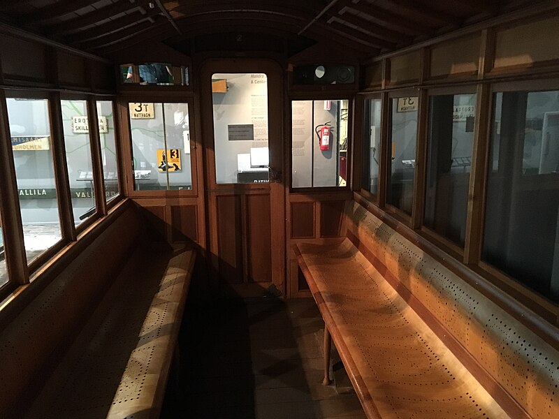 File:Tram interior in transit museum (43906426422).jpg