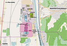 Location of the George-Besse plant operated by Eurodif Production on the Tricastin nuclear site. Tricastin.jpg