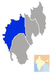 District de Tripura ouest - Carte