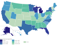 Štáty USA podľa rozlohy vodnej plochy
