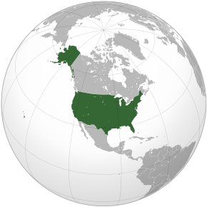 Kart over De forente stater[1] Sambandsstatene[2]
