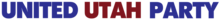 Former logo used in the 2017 and 2018 elections. United Utah Party text logo.png