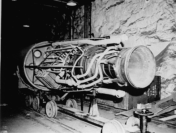 V-2 weapon in Mittelwerk after liberation