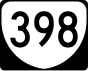 Маркер State Route 398 