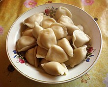 Lithuanian virtiniai with quark filling are similar to Ukrainian vareniki and Polish pierogi ruskie. Virtiniai001.JPG