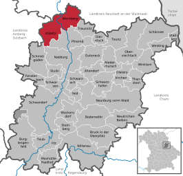 Kaart van Wernberg-Köblitz