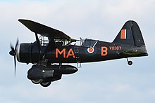 Westland Lysander IIIa, an example of the type used by 755 NAS Westland Lysander IIIa 'V9367 - MA-B' (G-AZWT) (12822522833).jpg