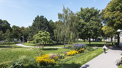 So kommt man zu der Bruno-Kreisky-Park mit den Öffentlichen - Mehr zum Ort Hier