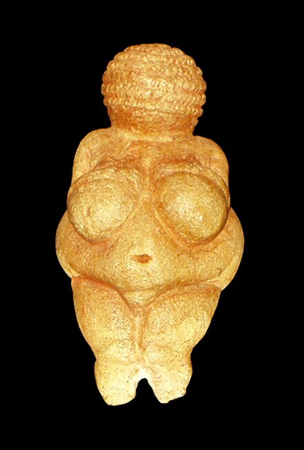 The Venus of Willendorf is one of the most famous Venus figurines.